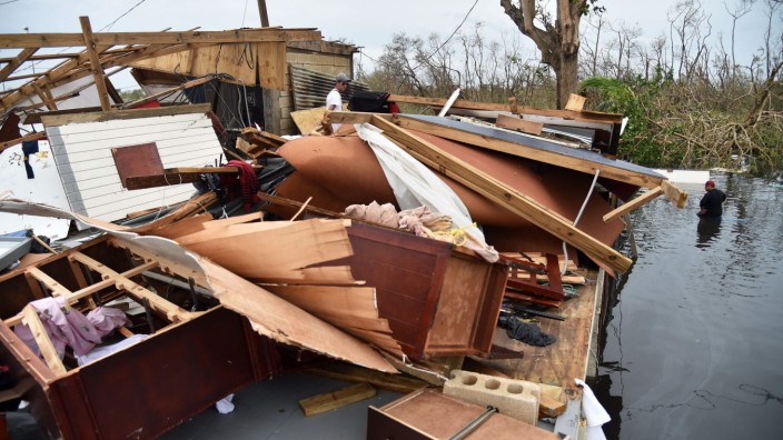 Hurrikan: Wasser und Wind haben dieses Haus in Cataño auf Puerto Rico restlos zerstört.