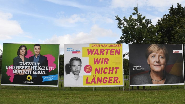 PolitiK Bundestagswahl 2017 Wahlplakate Die Gr¸nen Katrin GËÜring Eckardt ÷zdemir Cem FDP Chri