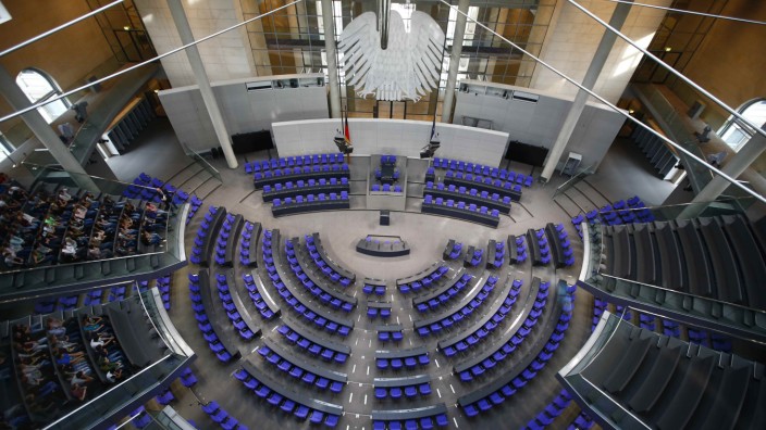 A general view of the lower house of German parliament Bundestag in Berlin