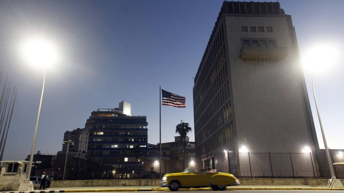 A general view of the US Embassy in Havana Cuba 12 January 2017 The Cuban Government compromised