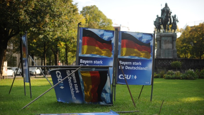 Zerstörte Wahlplakate in München, 2017