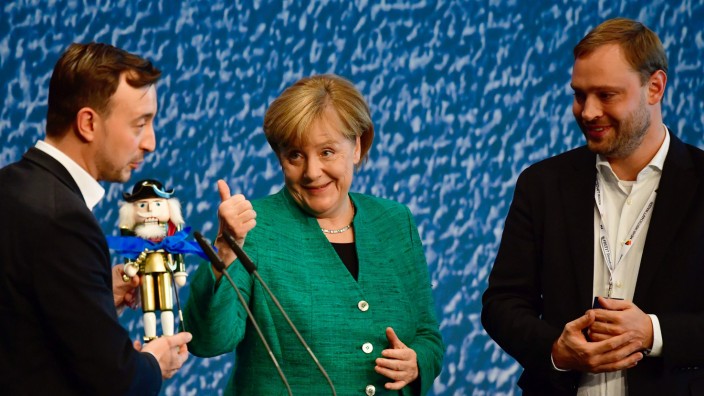 Kanzlerin bei der Jungen Union: Bundeskanzlerin Angela Merkel beim Deutschlandtag der Jungen Union.