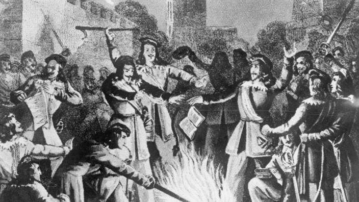 200. Todestag des Aufklärers Saul Ascher: Die Bücherverbrennung beim Wartburgfest 1817, bei der auch Saul Aschers Bücher im Feuer landeten.