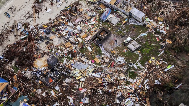 Petersberger Klimadialog: Hurrikan "Irma" zog 2017 zerstörerisch durch die Karibik, hier die Folgen auf den Virgin Islands. Einige Inselstaaten kämpfen noch mit dem Wiederaufbau.