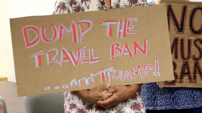 USA: Proteste gegen das Einreiseverbot von Donald Trump.