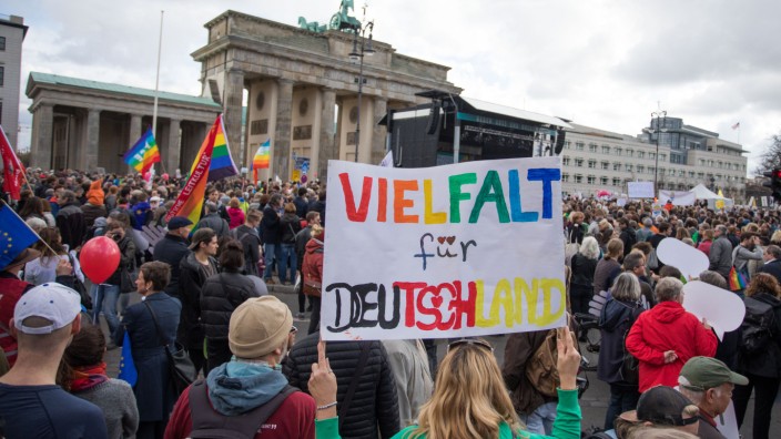Demonstration gegen Einzug der AfD in den Bundestag
