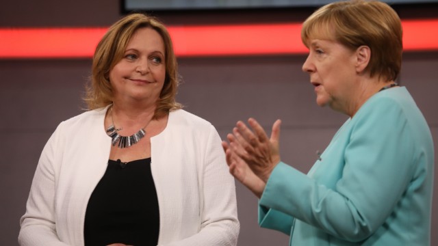 Angela Merkel bei RTL-Aufzeichnung _Deutschland fragt nach_