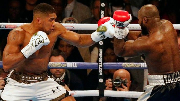 Boxing: IBF and WBA heavyweight title fight between Anthony Joshua and Carlos Takam
