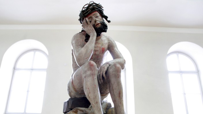 Reformationstag: Grübelnd und geschunden: "Christus in der Rast" aus dem Diözesanmuseum Freising in Oberbayern.