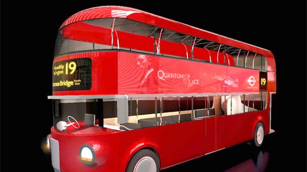 Londons Doppeldecker: Neue Doppeldecker-Busse für London: Dieses Modell ist der Entwurf von Aston Martin und Architekt Norman Foster.