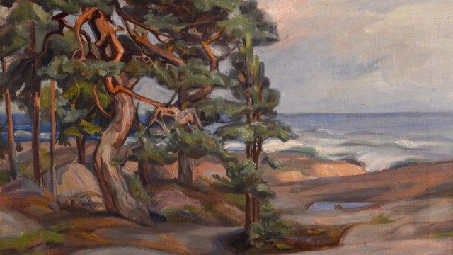 Skandinavische Künstlerkolonie: Vivi Munsterhjelm hat den Kiefernwald am Strand gemalt. Von der Künstlerin weiß man heute kaum mehr etwas.