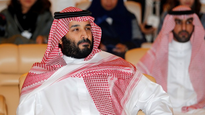 Saudi Crown Prince Mohammed bin Salman, attends the Future Investment Initiative conference in Riyadh