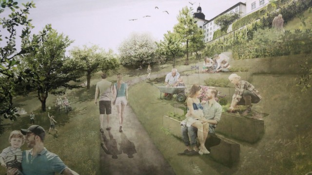 Ausstellung der Stadt: Mit Gemeinschaftsgärten will der Landschaftsarchitekturstudent Immanuel Haslinger den Südhang des Dombergs nutzbar machen.