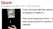 Klick-Blick: Skurrile News aus dem Netz: Wer zahlt den Zimmerbrand nach dem Fernsehabend? Der Kabelnetzbetreiber Comcast jedenfalls nicht.