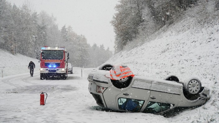 Unfall nach Schneefall in der Oberpfalz