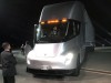 Tesla's new electric semi truck is unveiled during a presentation in Hawthorn