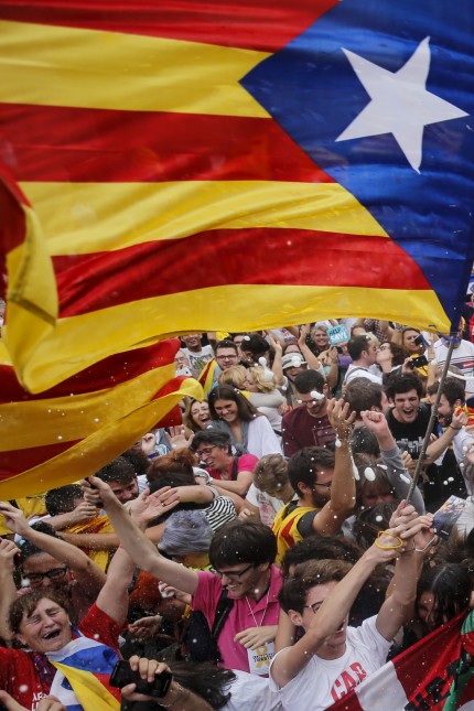 Katalonien: Für die Unabhängigkeit: Demonstration in Barcelona.