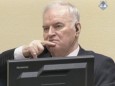Ex-Bosnian Serb wartime general Ratko Mladic reacts in court at the International Criminal Tribunal for the former Yugoslavia in the Hague