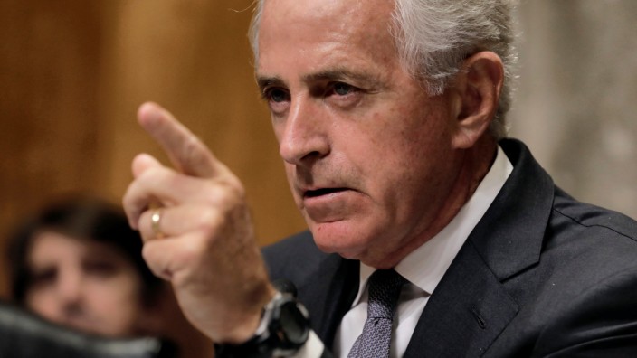 Senate Foreign Relations chairman Corker holds hearing about presidential authority to use nuclear weapons on Capitol Hill in Washington