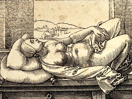 Albrecht Dürer, Zeichner der liegenden nackten Frau, 1538