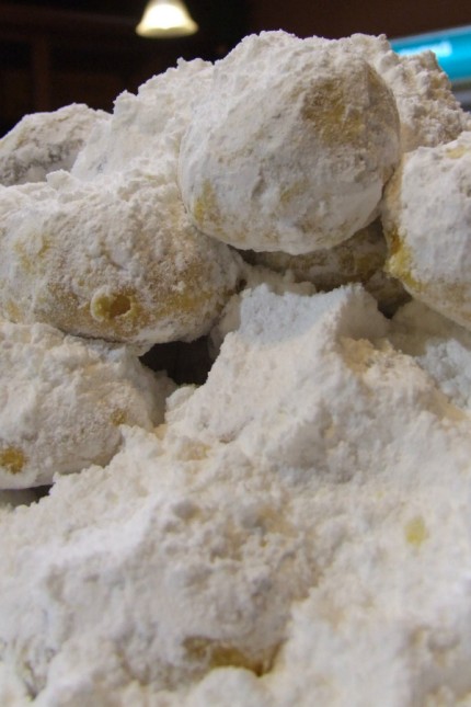 Kourabies plural Kourabiedes a cookie common also to Turkish and Arabic people Greek Christmas cook
