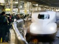 New Year holidaymakers wait for Shinkansen bullet train
