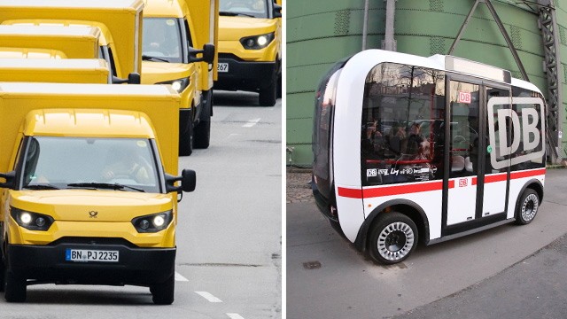Mobilität: Der Streetscooter der Post und der Kleinbus Loki der Bahn