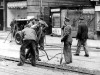 Französische Zwangsarbeiter bei Gleisarbeiten in München 1939