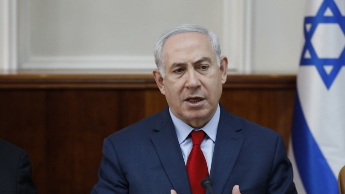 Israel: Israels Ministerpräsident Benjamin Netanjahu in Jerusalem bei der jüngsten der wöchentlichen Kabinettssitzungen.