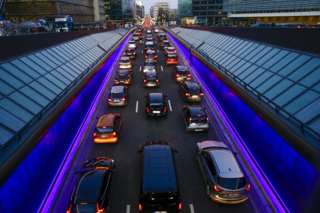 Brussels traffic jam