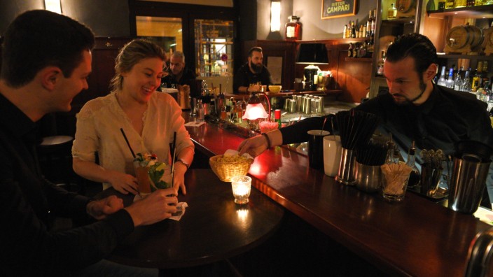 Boulevardier-Bar: Auf der Karte der Boulevardier-Bar im ehemaligen Mauros Negroni Club gibt es jede Menge Campari-Drinks.