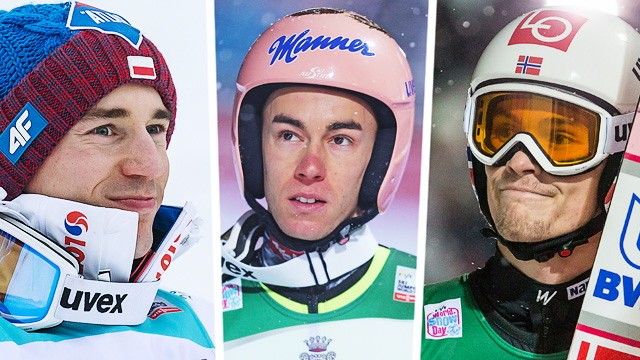 Vierschanzentournee: Kamil Stoch, Stefan Kraft und Daniel Tande (von links): Konkurrenten um den Sieg bei der Vierschanzentournee