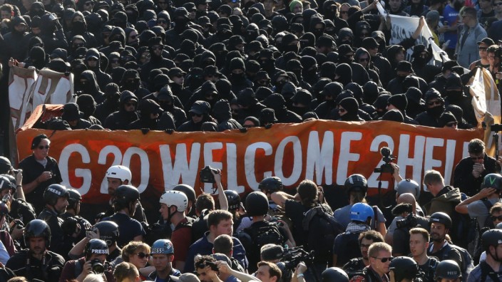 G-20-Gipfel: Demonstranten bei der "Welcome to Hell"-Demo gegen den G-20-Gipfel in Hamburg.