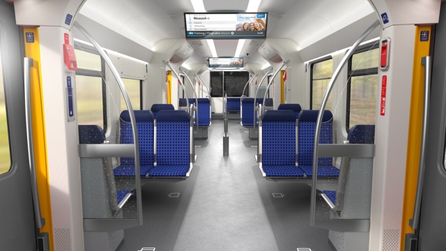 Bogenhausen: In den S-Bahnen zum Flughafen soll es mehr Platz geben - für Fahrgäste, aber auch für das Gepäck. Unter "schwebenden Sitzen" kann man Koffer und Rucksäcke verstauen.