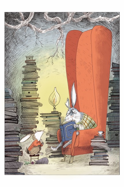 Klassisches Kinderbuch: Illustration aus Santa Montefiore / Simon Sebag Montefiore: Die königlichen Kaninchen von London