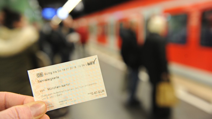Bahnsteigkarte Ticket MVV