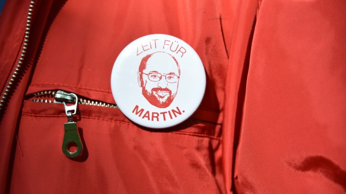 Martin Schulz Anstecker im Bundestagswahlkampf 2017