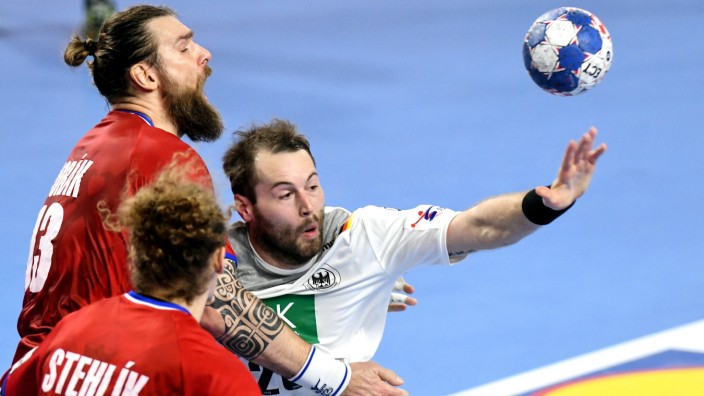 Handball-EM: Bester deutscher Werfer: Steffen Fath (rechts).
