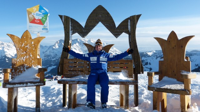 Winterurlaub: Auf der "Königstour" erkennt jeder Skifahrer sofort den besten Ort fürs Erinnerungsfoto.