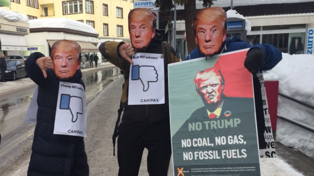 Trump Davos Weltwirtschaftsforum Demonstranten
