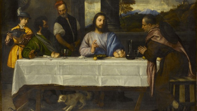 Ausstellung: Erstmals seit dem 17. Jahrhundert wieder in London: Tizians grandioses „Abendmahl in Emmaus“.