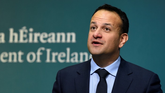 Taoiseach (Prime Minister) of Ireland Leo Varadkar speaks at a news conference announcing that the Irish Government will hold a referendum on liberalising abortion laws at the end of May, in Dublin
