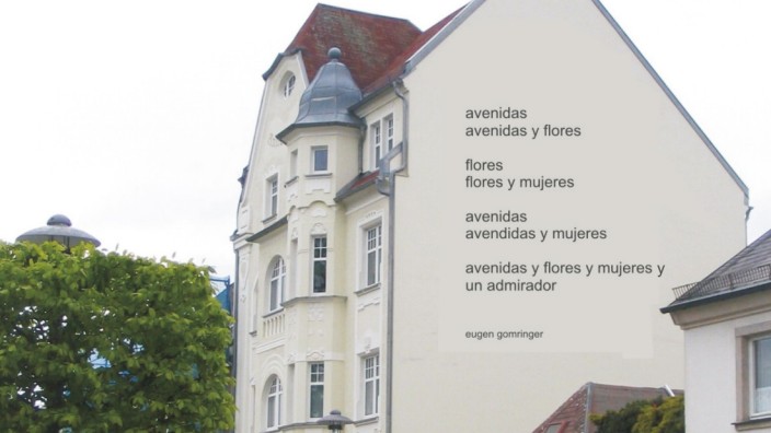Kulturdebatte: Wie in dieser Montage soll in Rehau das Gedicht von Eugen Gomringer auf eine Hauswand gepinselt werden.