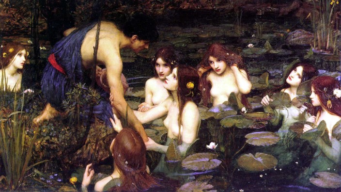 Hylas and the Nymphs", John William Waterhouse