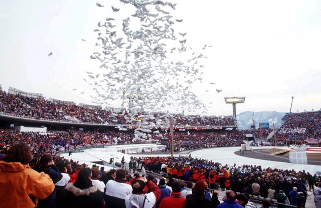 OLYMPISCHE WINTERSPIELE: NAGANO 1998, 07.02.98; Eröffnungsfeier in Nagano