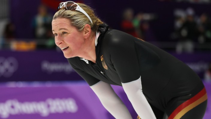 Claudia Pechstein bei den Olympischen Spielen 2018 in Pyeongchang.