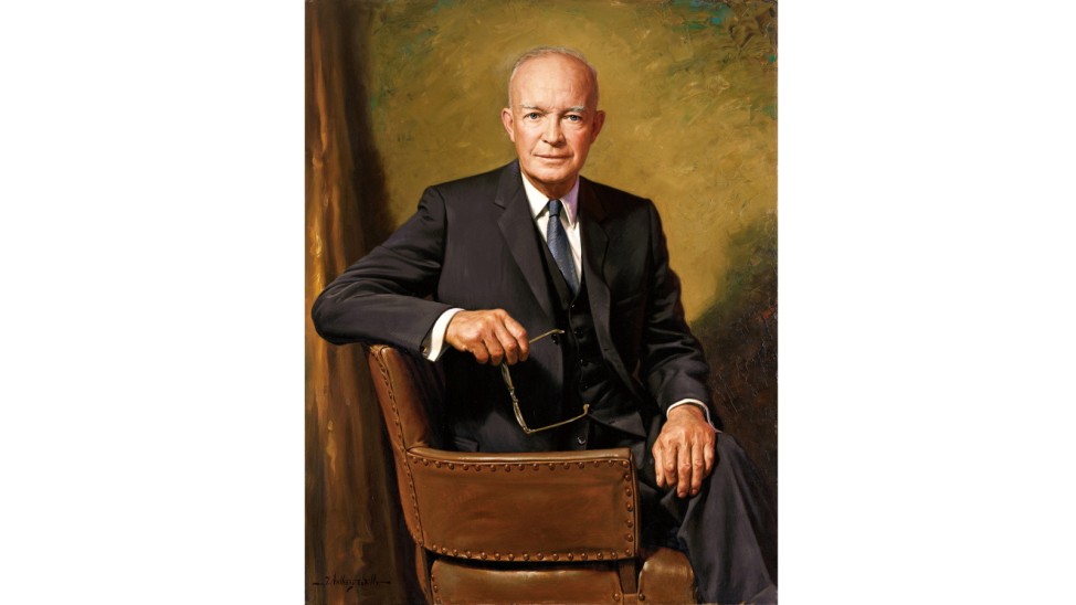 US Präsident  Dwight D. Eisenhower offizielles Gemälde Portrait