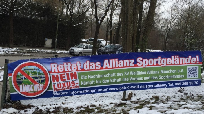 SV Weißblau-Allianz, Kampagne für den Erhalt des Vereins der Sportstätte an der Osterwaldstraße 144, Aufnahme vom 10./11.02.2018