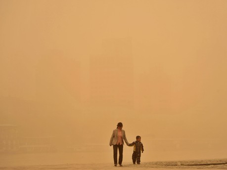 Sandsturm in Lanzhou