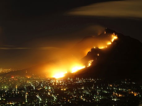 Feuer in Kapstadt